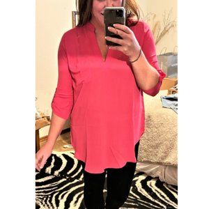 All in Favor pink tunic size large